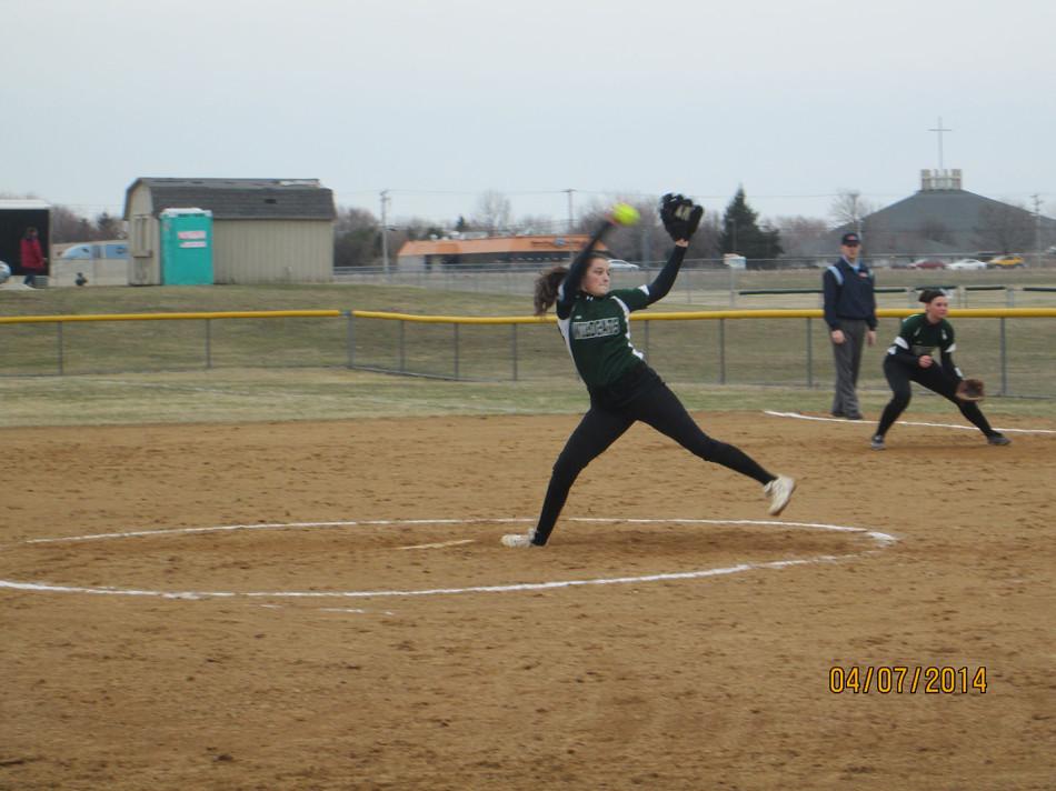 Girls softball rallies at home base 