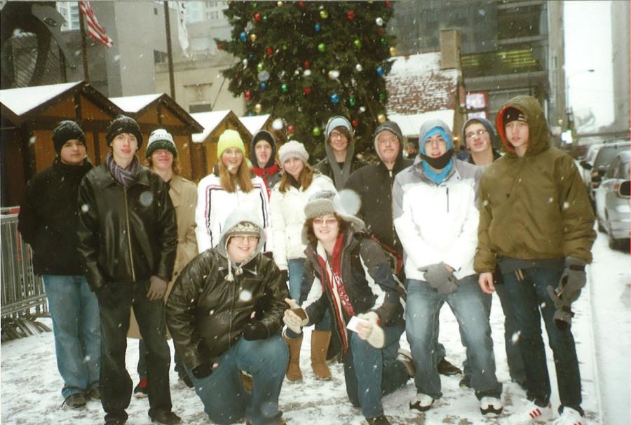 Students visit the seasonal German Market in Chicago as part of the German Club. 