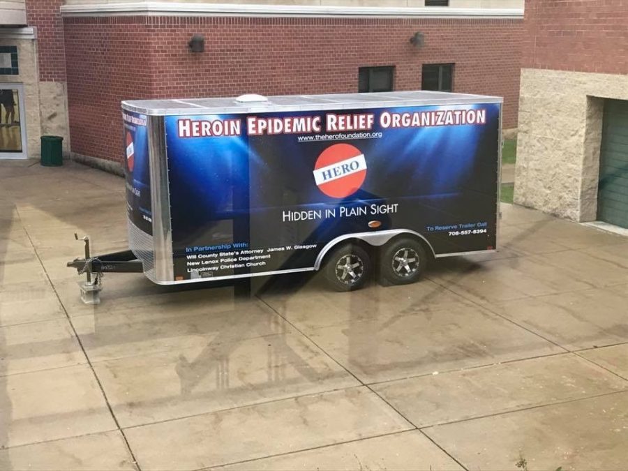 The trailer was parked outside Plainfield Central during parent teacher conferences last year, and has visited several locations.