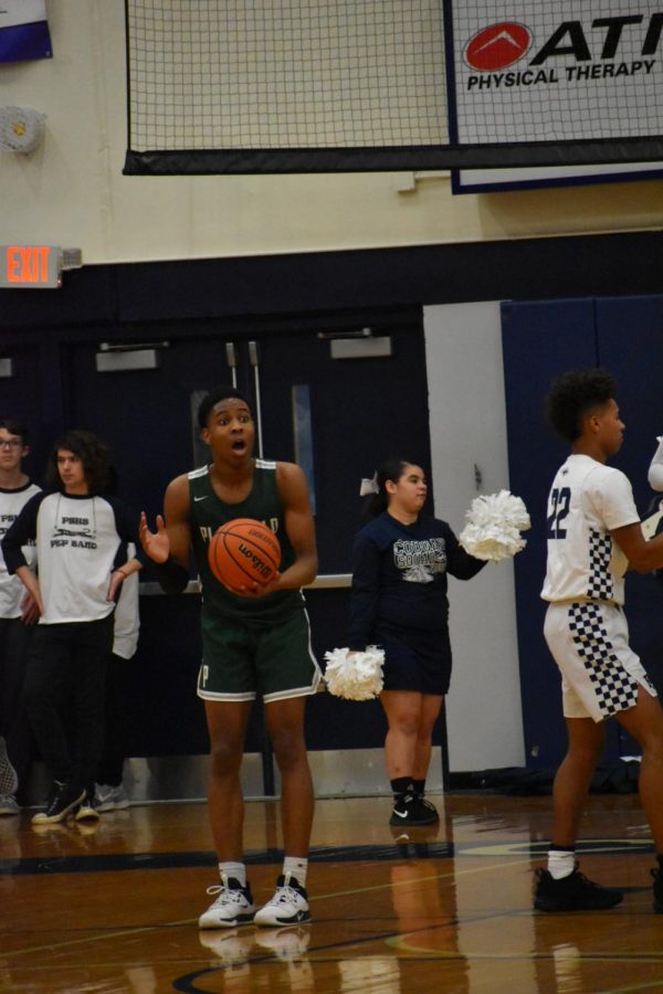 Mekhi Lunford, senior, is bewildered by a call.