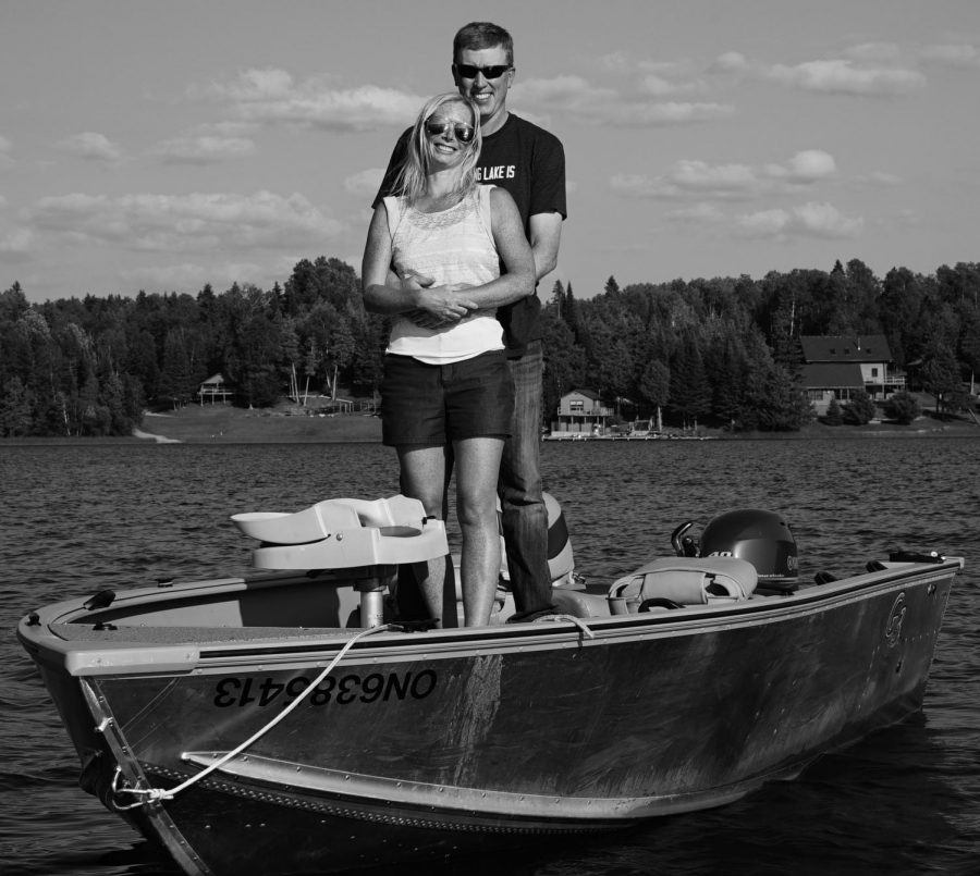 Bridget Taylor, dance teacher, takes a boat ride over summer break with her husband Ryan at the camp they own in Ontario, Cananda.