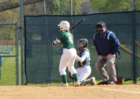 Emma Polanski steps up to the plate in the Wildcats 5-3 loss to Joliet Catholic Academy.
