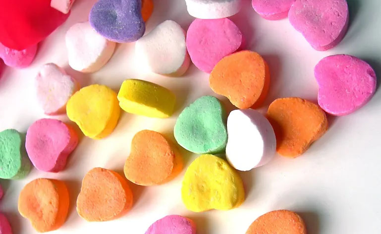 What Do Candy Hearts Tell Us? Be Clever. Be Current. Be Mine