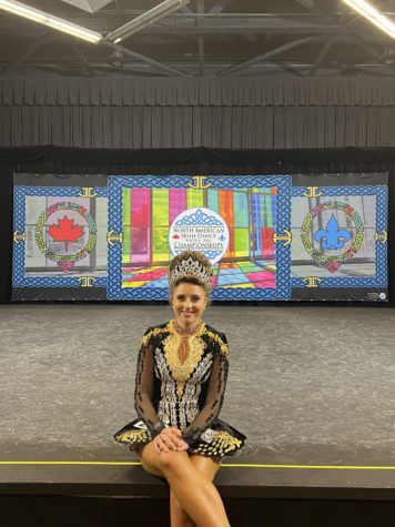 Morgan Carlton participates in the North American Irish Dance Championship in Montreal in 2022. 