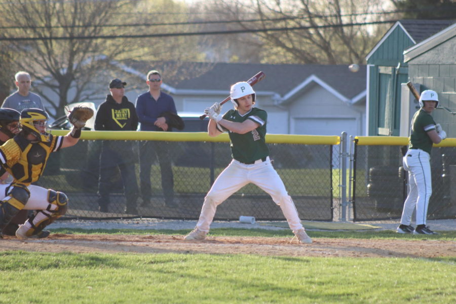 Junior Ricky Robinson gets ready to bat against Plainfield East on Tuesday, April 25 in a 13 - 0 win.
