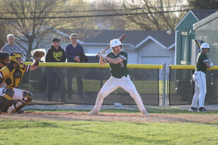Junior Ricky Robinson gets ready to bat against Plainfield East on Tuesday, April 25 in a 13 - 0 win.