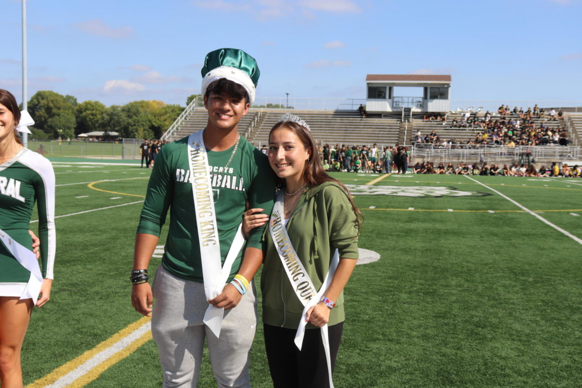 Seniors Hector Corona and Bella Torres are granted the titles of Homecoming king and queen.
