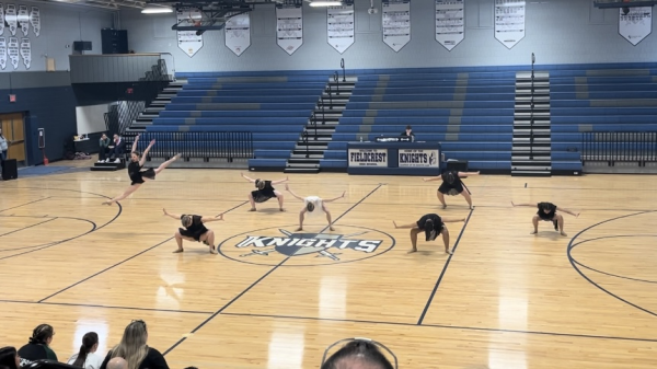The Poms dance team competes at sectionals on Jan. 20 where they advanced to state.