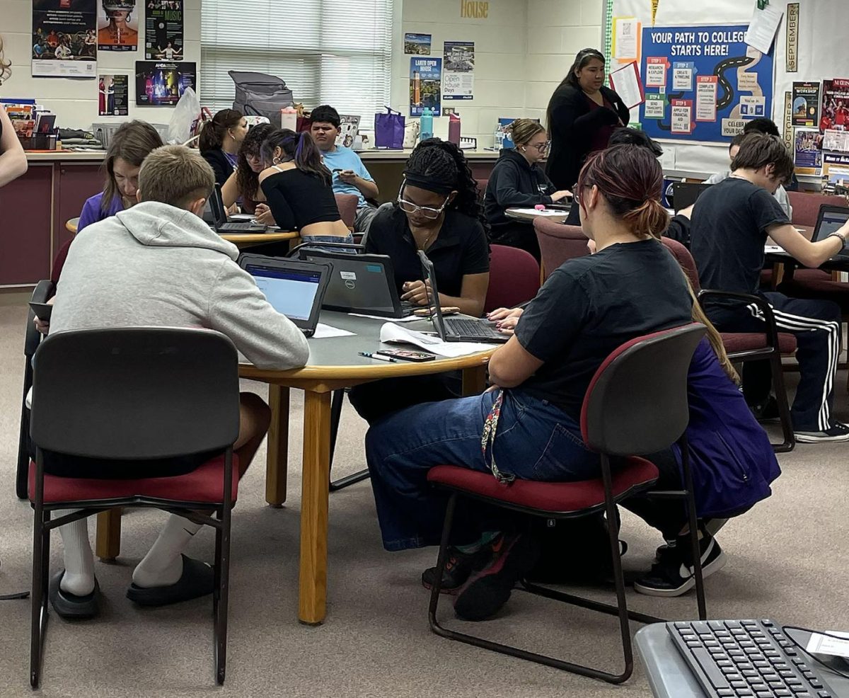 Students in the College and Career Center meet with representatives and receive information to prepare for their futures.